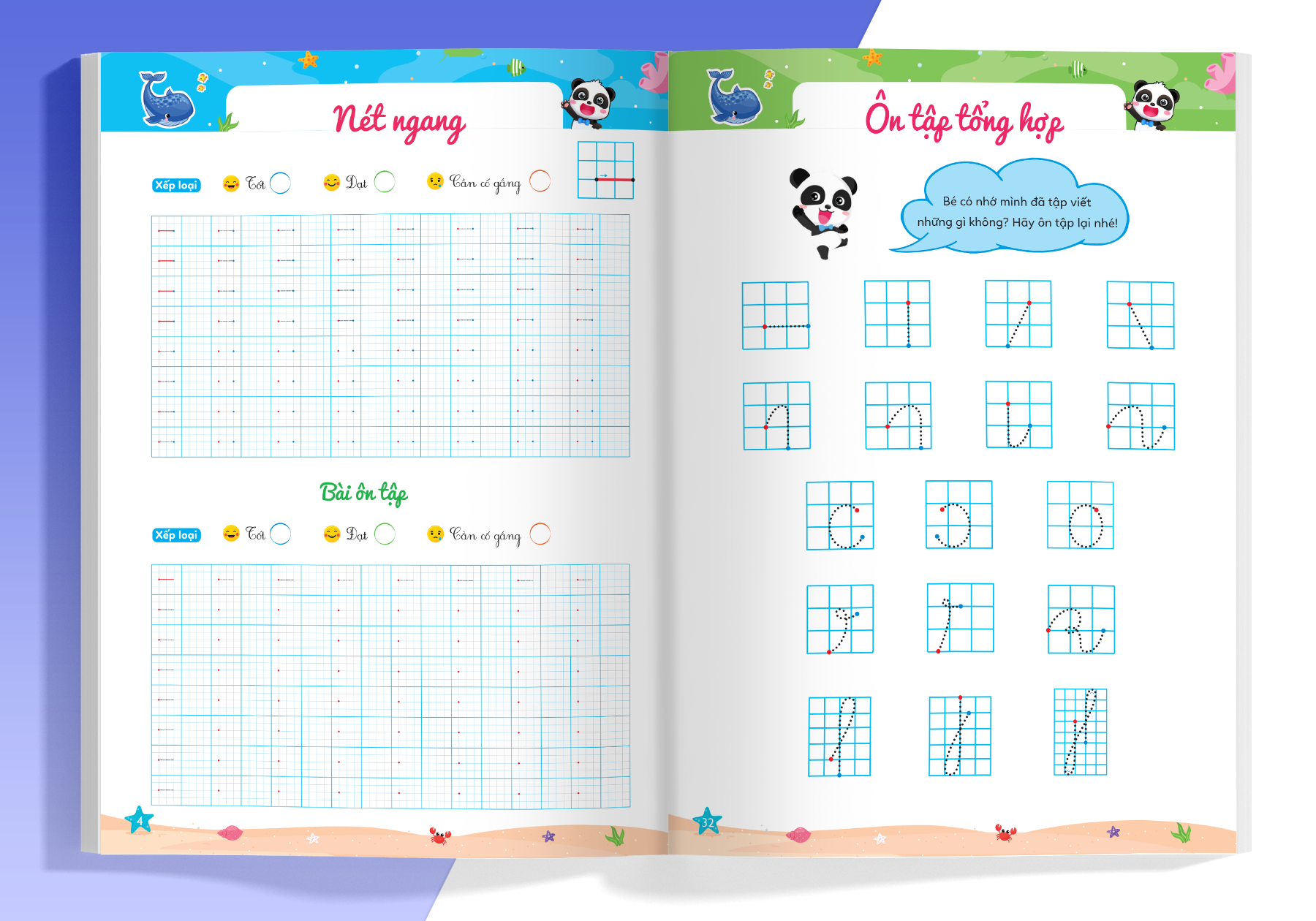 bộ phiếu luyện viết cùng gấu kiki 1 - luyện viết các nét cơ bản