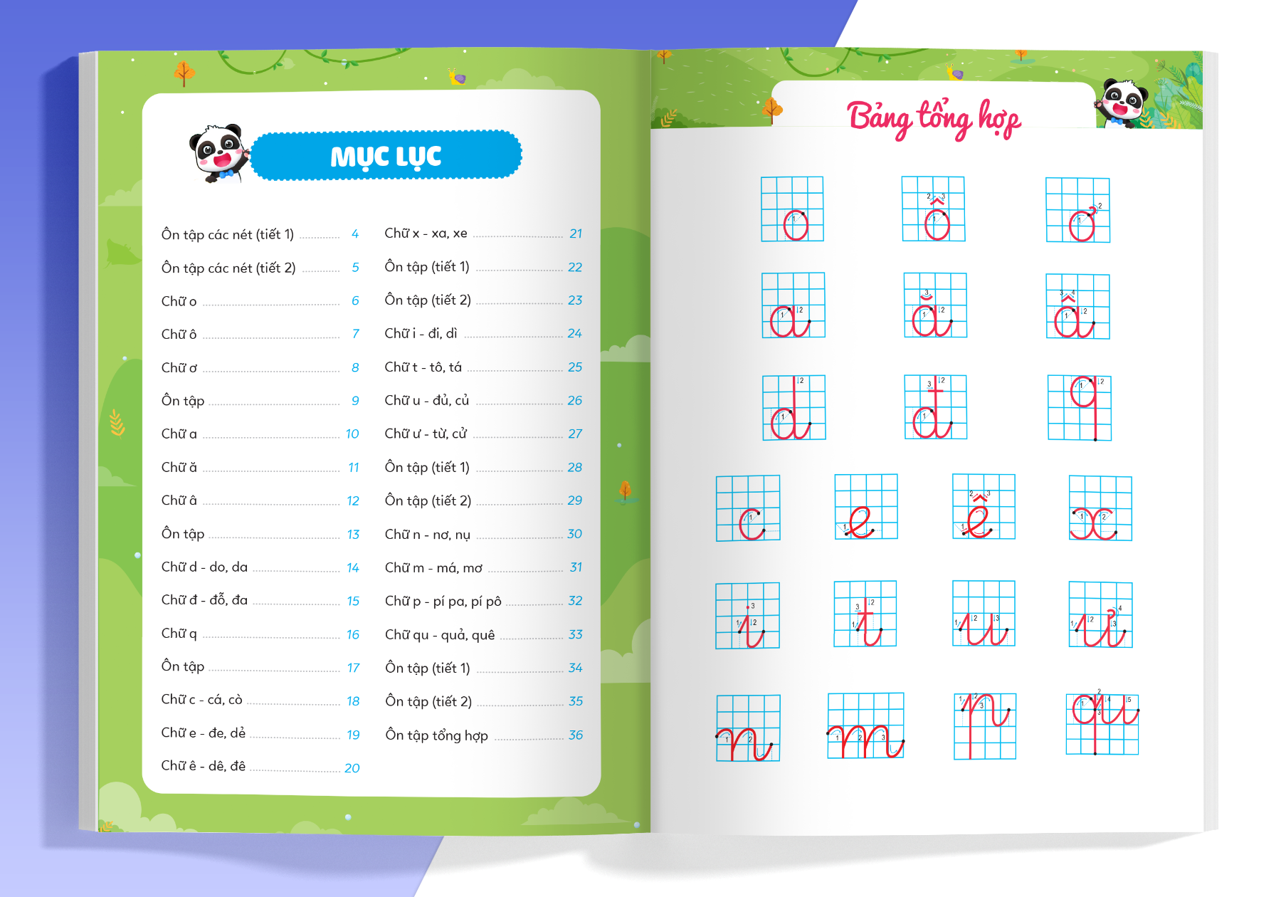 bộ phiếu luyện viết cùng gấu kiki 2 - luyện viết bảng chữ cái
