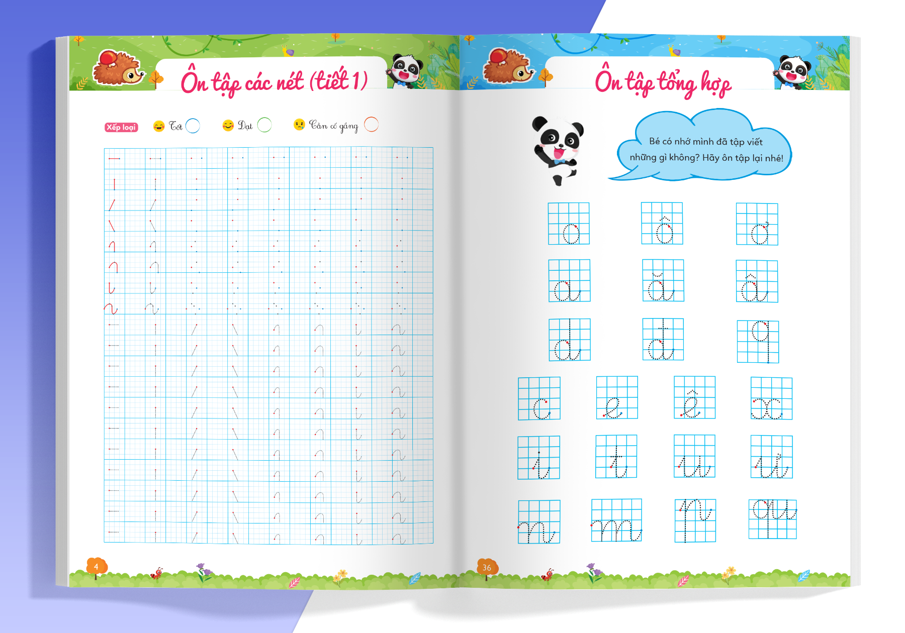 bộ phiếu luyện viết cùng gấu kiki 2 - luyện viết bảng chữ cái