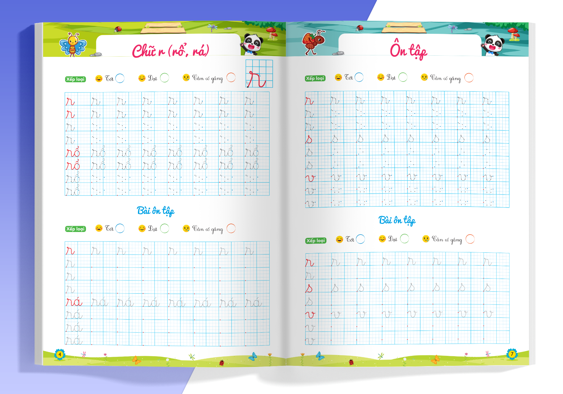 bộ phiếu luyện viết cùng gấu kiki 3 - luyện viết bảng chữ cái và chữ ghép