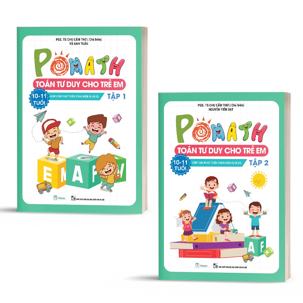 Bo Pomath - Toan Tu Duy Cho Tre Em 10 - 11 Tuoi (Tap 1 + 2) (Bo 2 Tap)