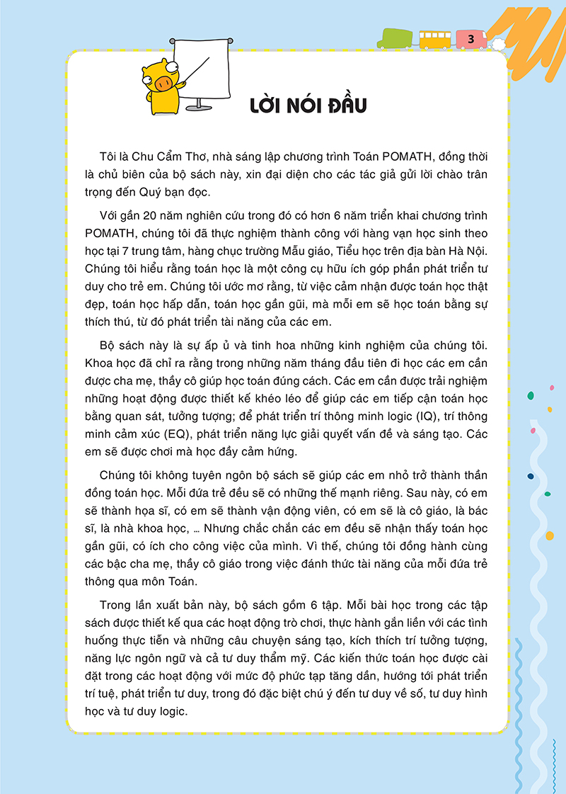 bộ pomath - toán tư duy cho trẻ em 4-6 tuổi - tập 1