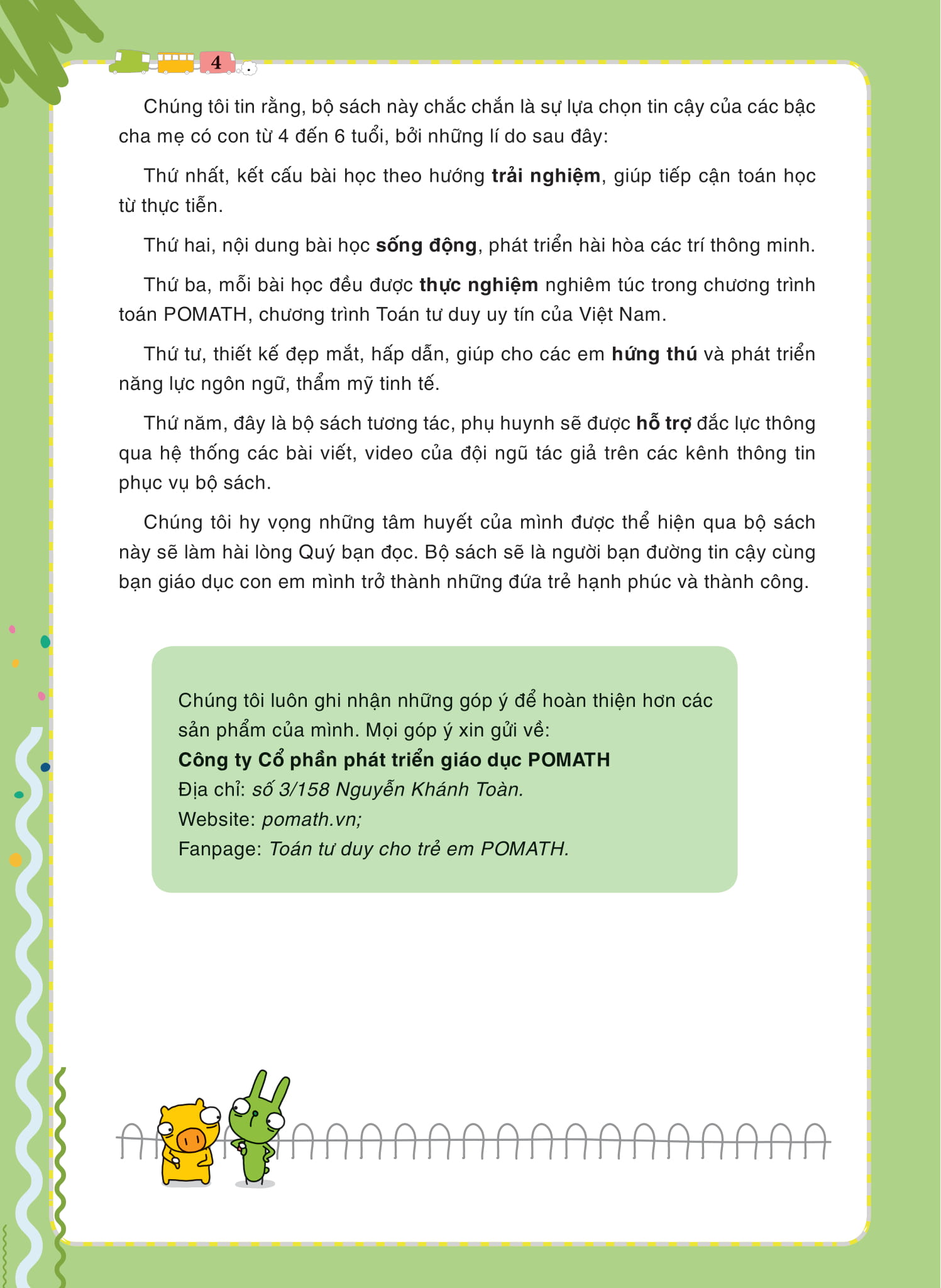 bộ pomath - toán tư duy cho trẻ em 4-6 tuổi - tập 3