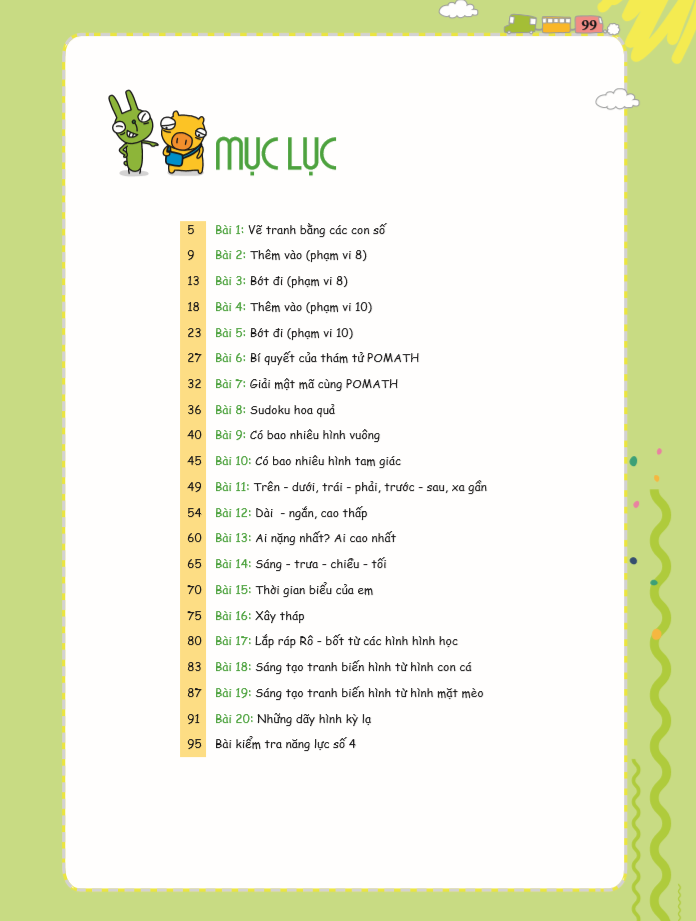 bộ pomath - toán tư duy cho trẻ em 4-6 tuổi - tập 4