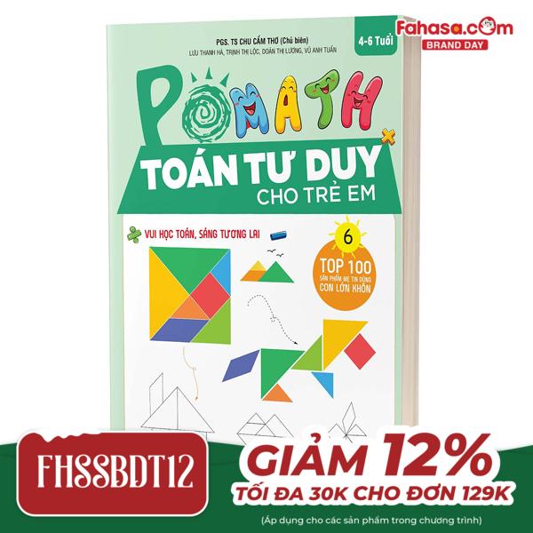 bộ pomath - toán tư duy cho trẻ em 4-6 tuổi - tập 6