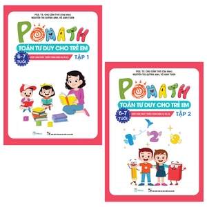 bộ pomath - toán tư duy cho trẻ em 6 - 7 tuổi (tập 1 + 2) (bộ 2 tập)