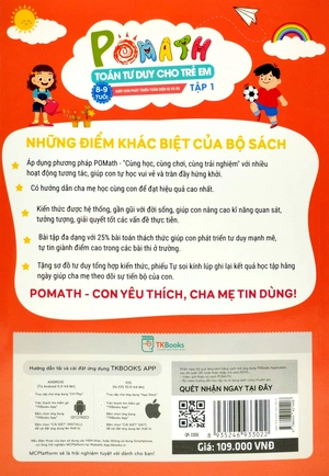 bộ pomath - toán tư duy cho trẻ em 8 - 9 tuổi (tập 1 + 2) (bộ 2 tập)