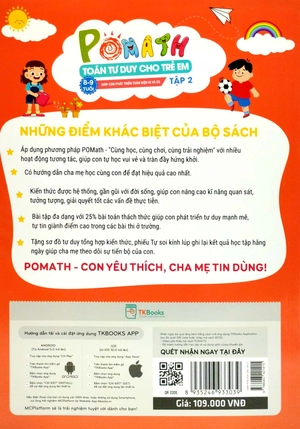 bộ pomath - toán tư duy cho trẻ em 8 - 9 tuổi (tập 1 + 2) (bộ 2 tập)