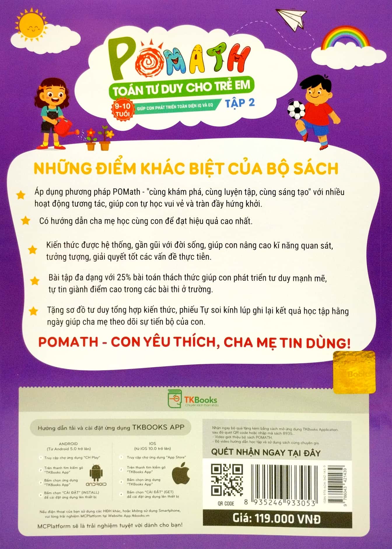 bộ pomath - toán tư duy cho trẻ em 9 - 10 tuổi (tập 1 + 2) (bộ 2 tập)