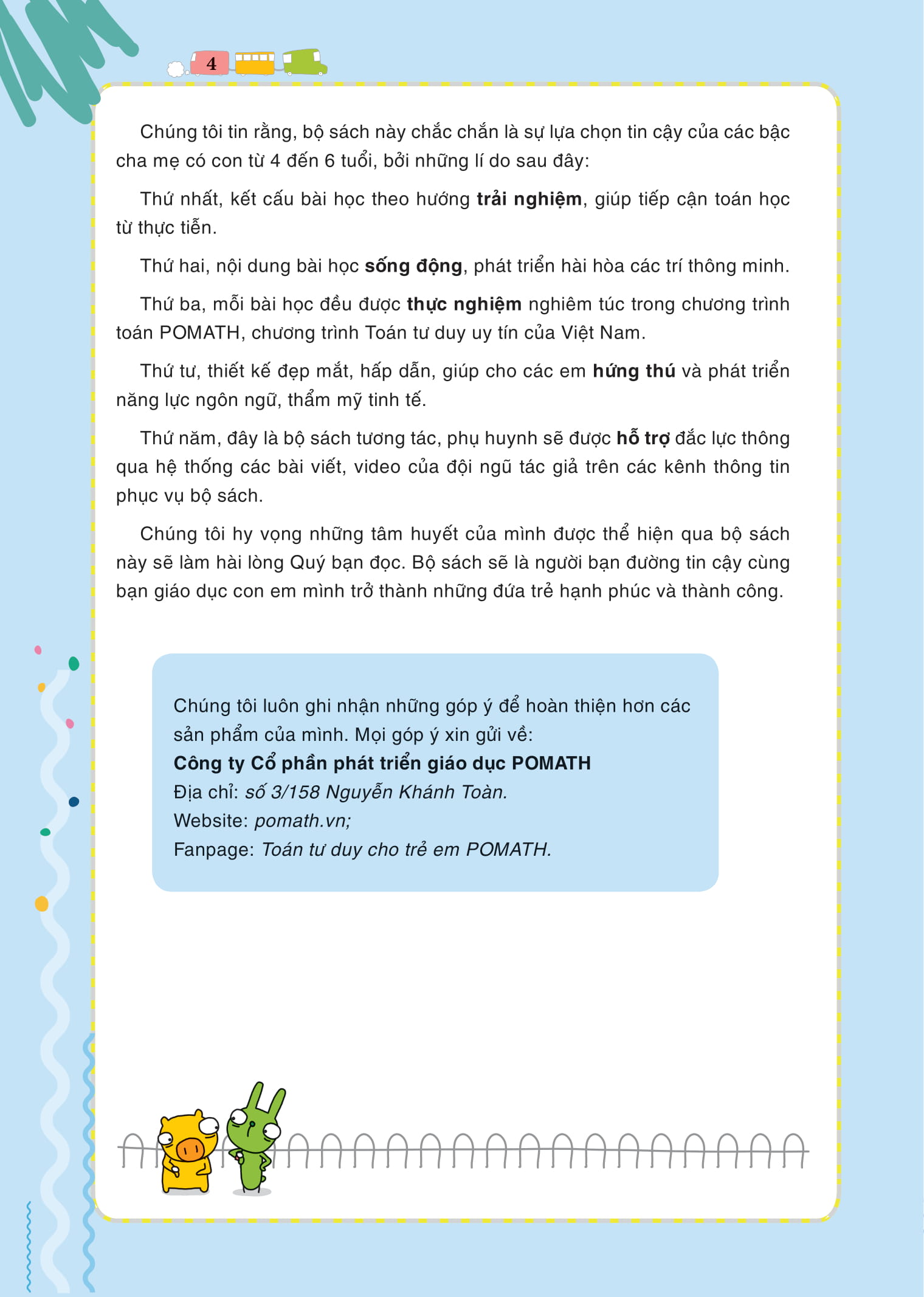 bộ pomath - toán tư duy cho trẻ em - tập 2 (4-6 tuổi)