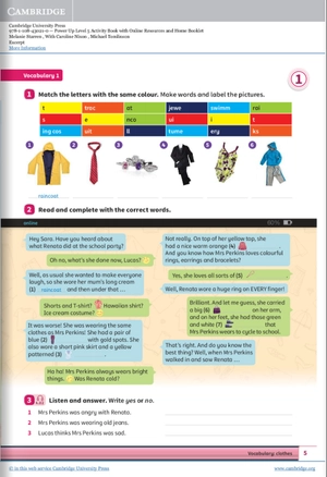 bộ power up level 5 activity book with online resources and home booklet