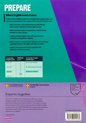 bộ prepare a2 level 2 workbook with audio download