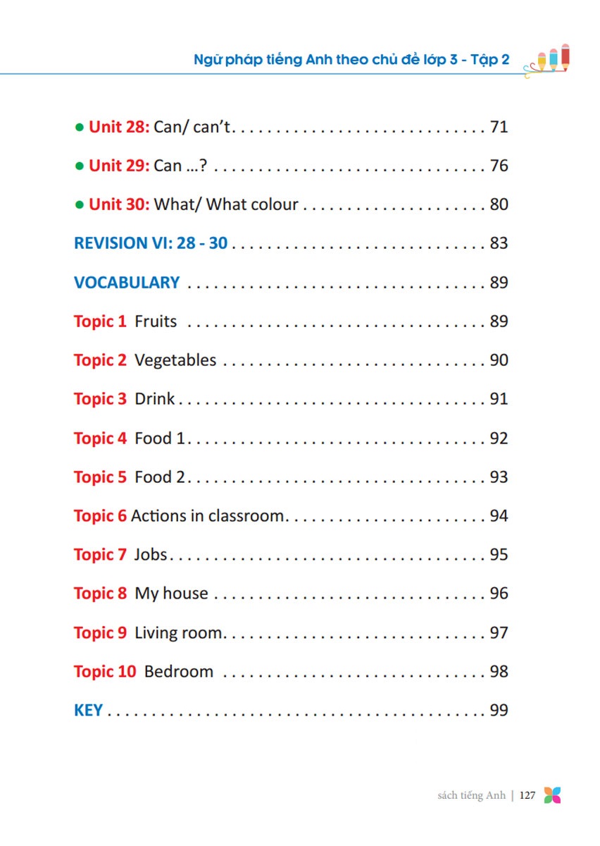 bộ primary grammar - ngữ pháp tiếng anh theo chủ đề lớp 3 - tập 2