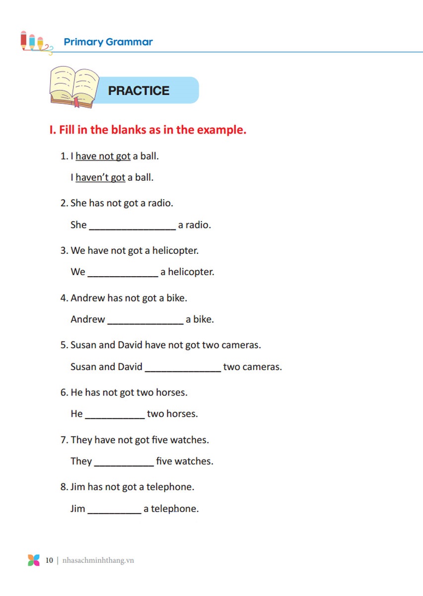 bộ primary grammar - ngữ pháp tiếng anh theo chủ đề lớp 3 - tập 2