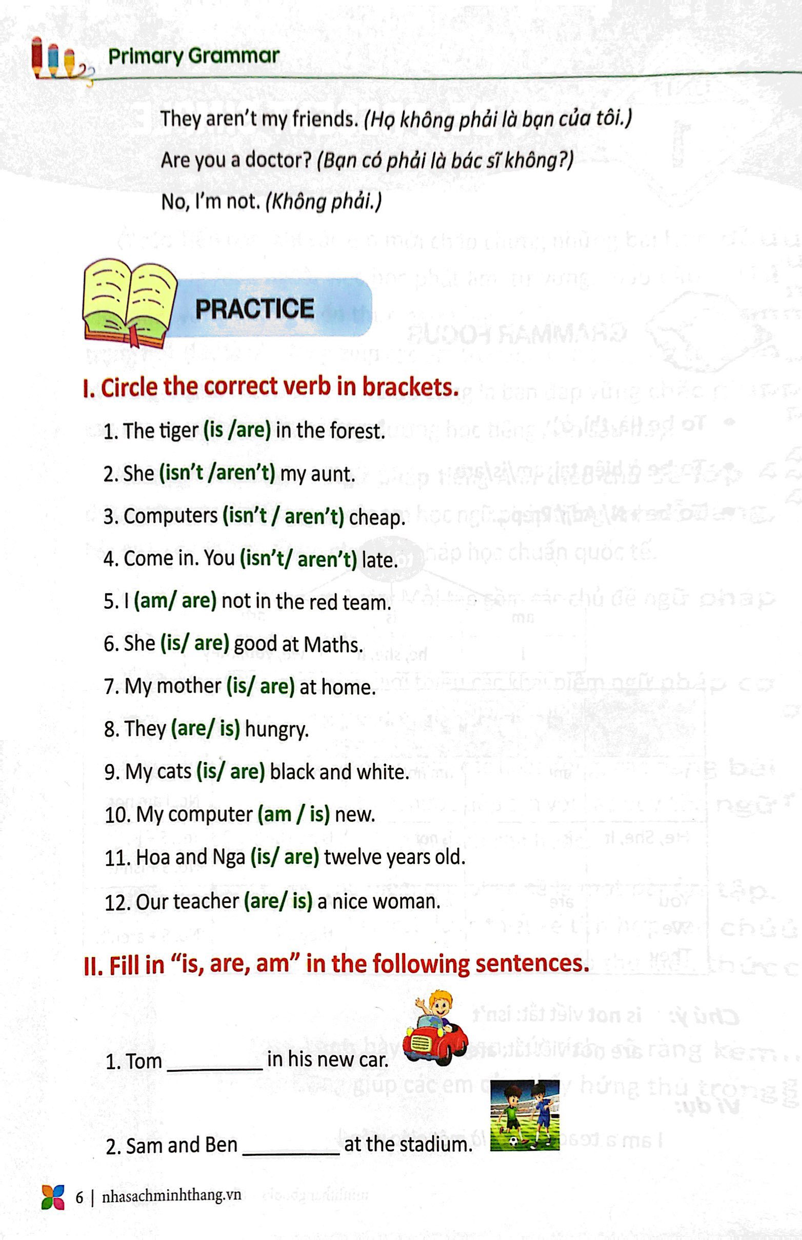 bộ primary grammar - ngữ pháp tiếng anh theo chủ đề lớp 4 - tập 1 (tái bản 2023)