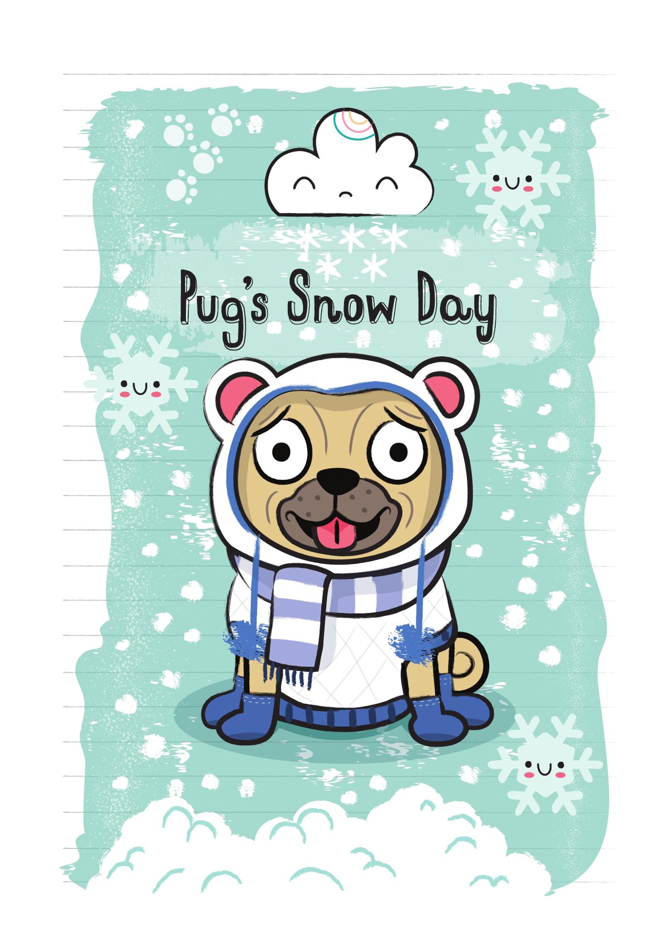 bộ pug's snow day: a branches book (diary of a pug #2), volume 2