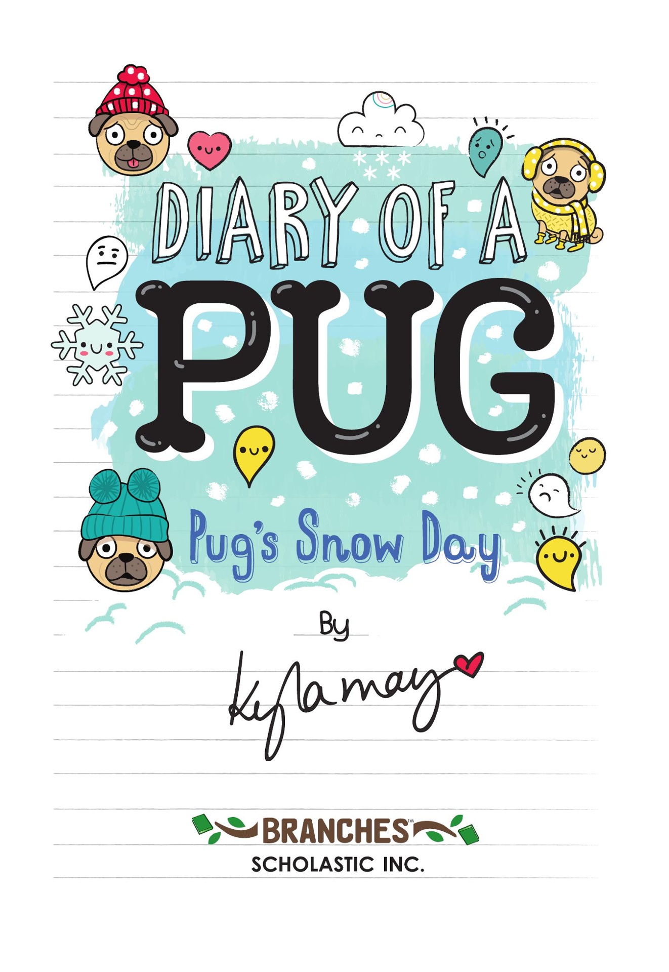 bộ pug's snow day: a branches book (diary of a pug #2), volume 2