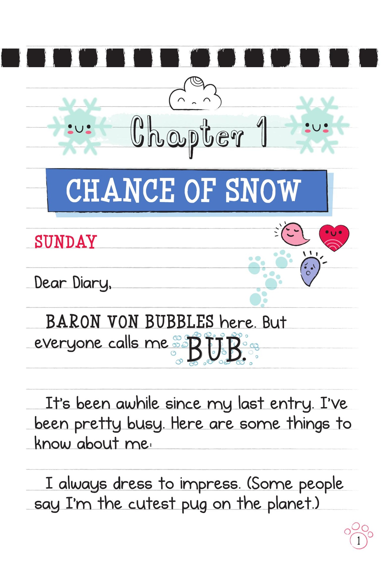 bộ pug's snow day: a branches book (diary of a pug #2), volume 2