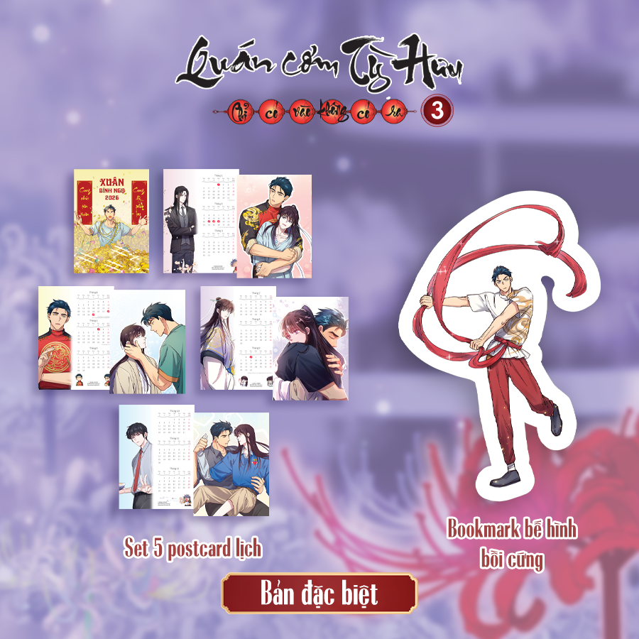 Bộ
						
										
										Quán Cơm Tỳ Hưu - Chỉ Có Vào Không Có Ra - Tập 3 - Bản Đặc Biệt - Tặng Kèm 1 Bookmark Bế Hình Bồi Cứng + 1 Set 05 Postcard Lịch + 2 Lenti Card + 2 Thẻ Nhân Vật Cán Màng Hologram + 1 Card PVC + 1 Poster A3 Cán Bóng