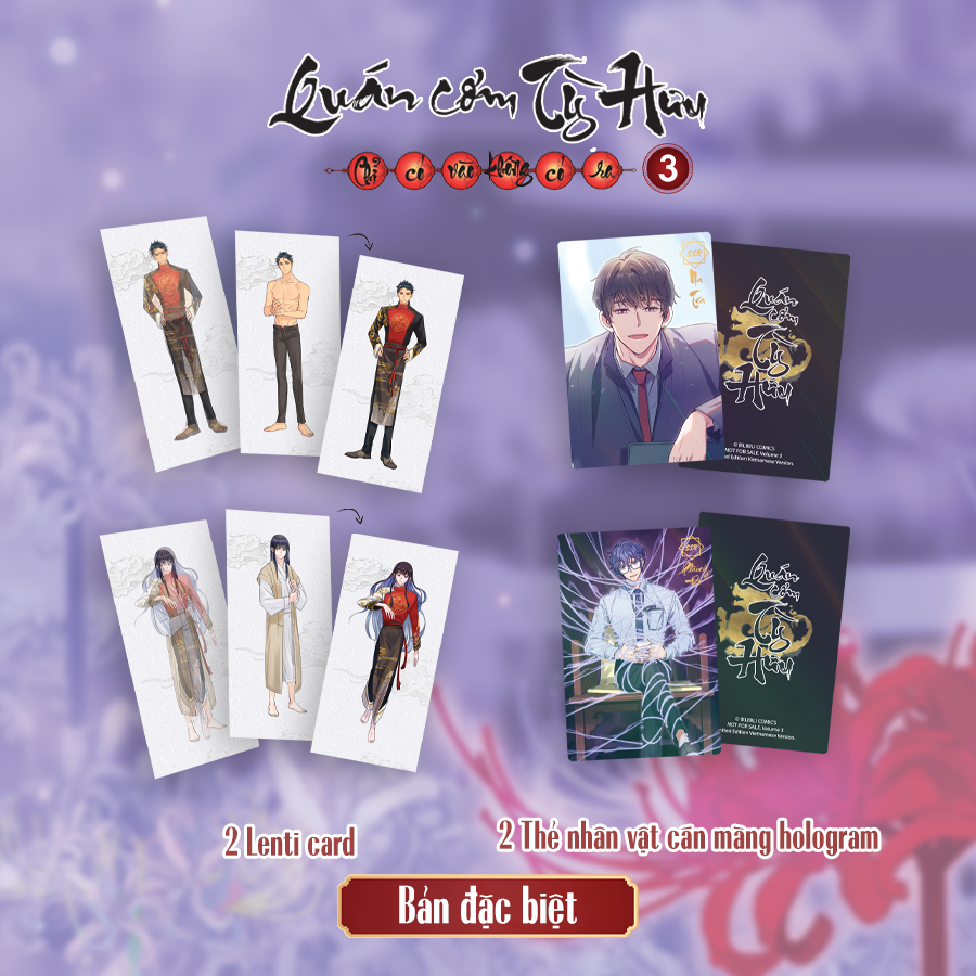 Bộ
						
										
										Quán Cơm Tỳ Hưu - Chỉ Có Vào Không Có Ra - Tập 3 - Bản Đặc Biệt - Tặng Kèm 1 Bookmark Bế Hình Bồi Cứng + 1 Set 05 Postcard Lịch + 2 Lenti Card + 2 Thẻ Nhân Vật Cán Màng Hologram + 1 Card PVC + 1 Poster A3 Cán Bóng
