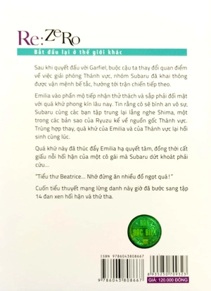 bộ re:zero - bắt đầu lại ở thế giới khác 14 - tặng kèm bookmark pvc in màu