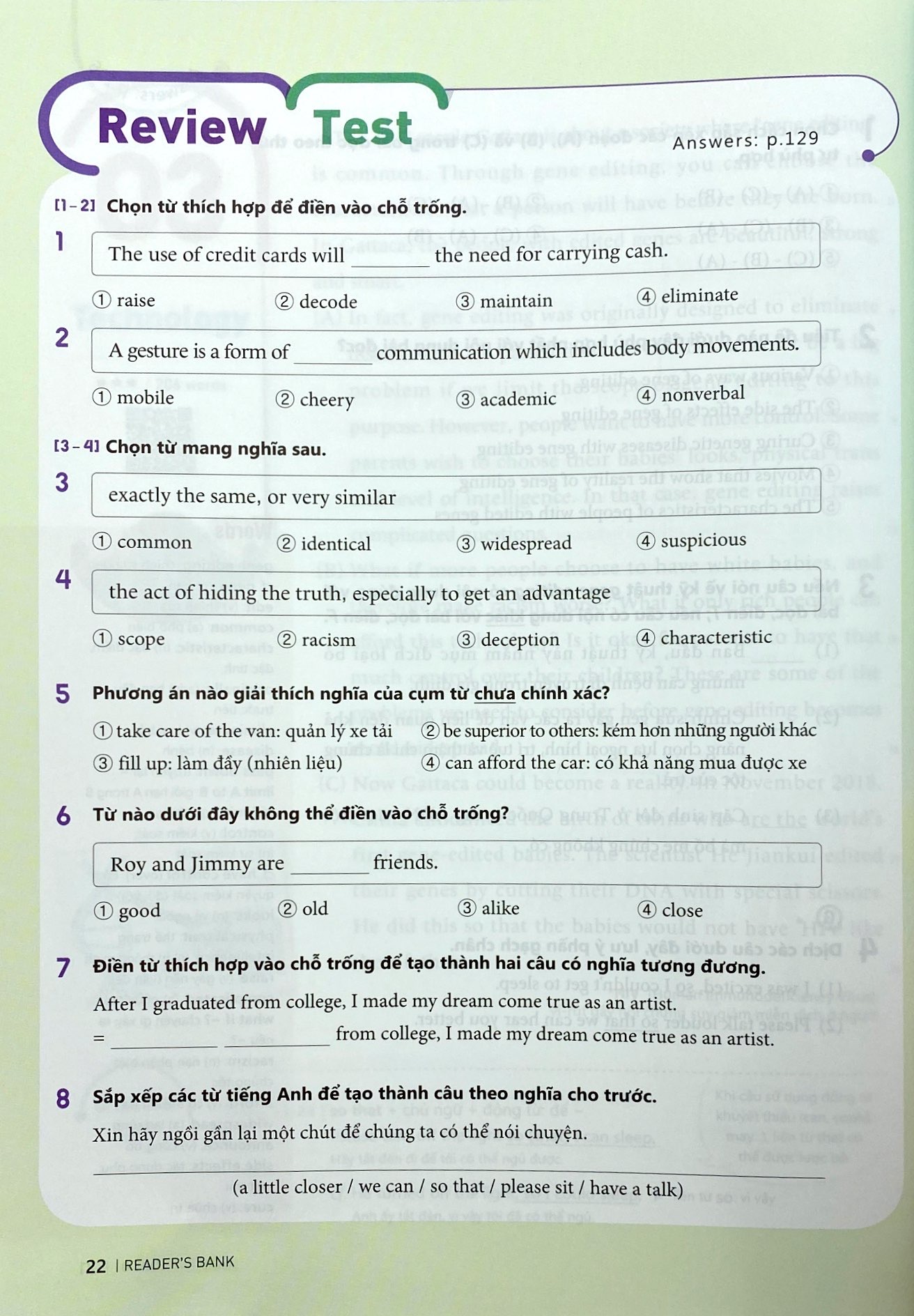 bộ reader's bank series 8