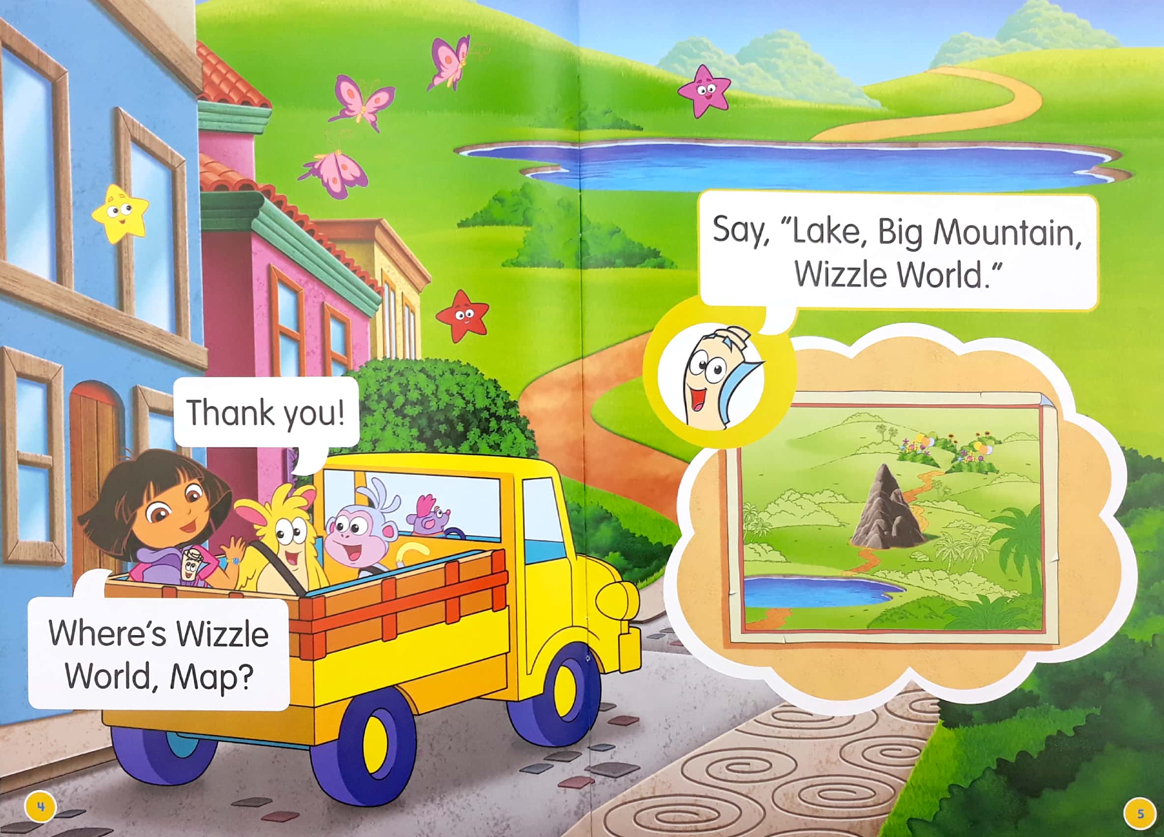 bộ reading stars: level 3: dora the explorer: the wizzle party