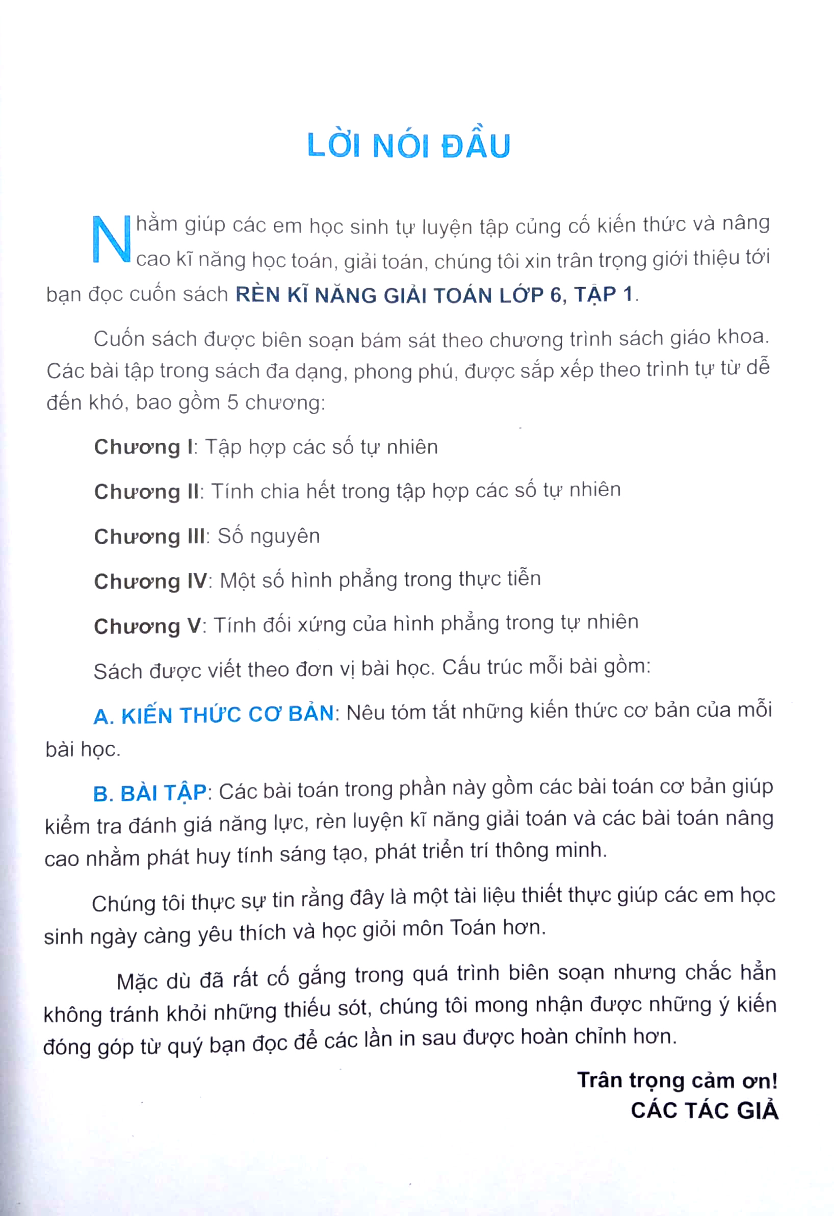 bộ rèn kĩ năng giải toán lớp 6 - tập 1