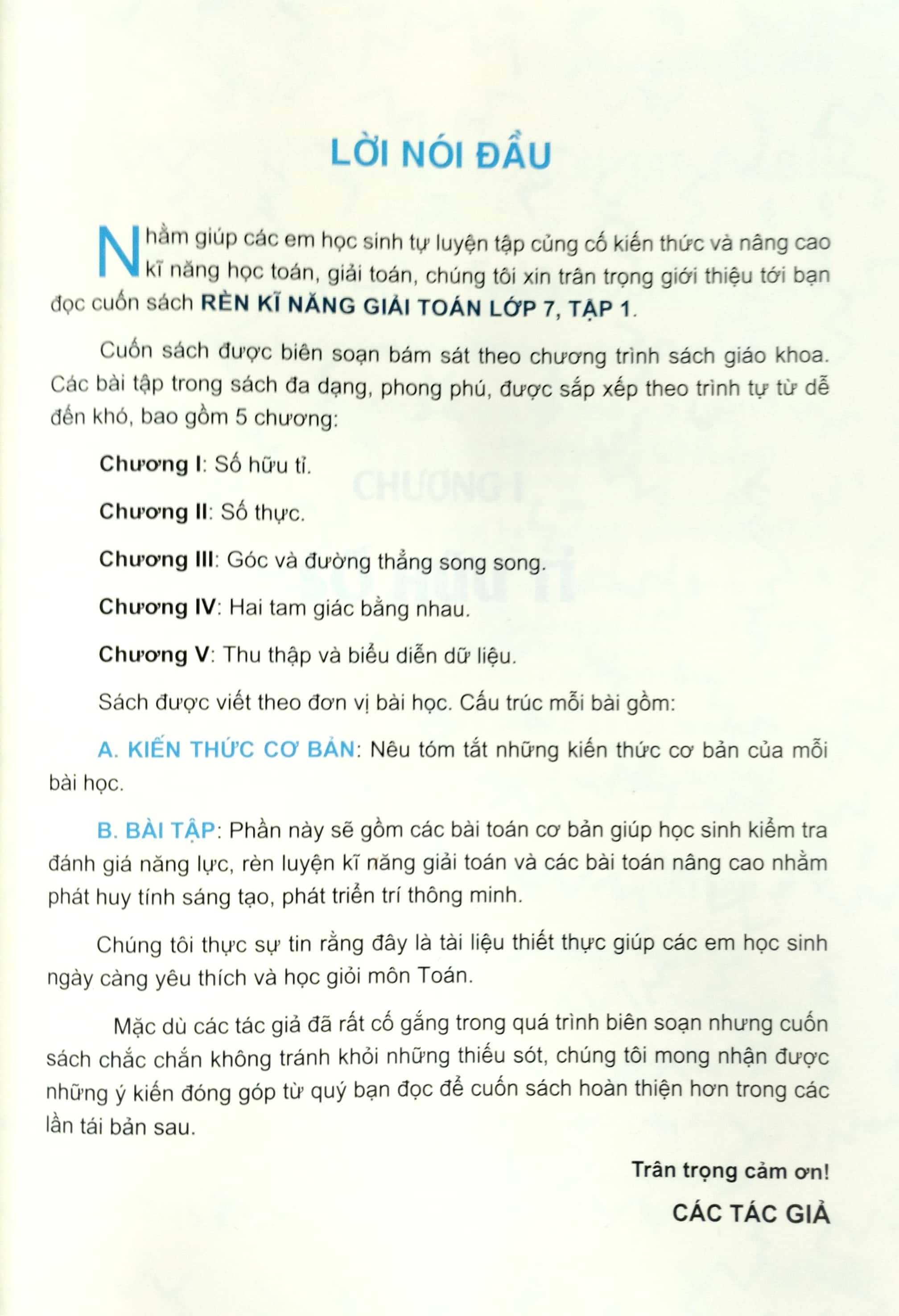 bộ rèn kĩ năng giải toán lớp 7 - tập 1