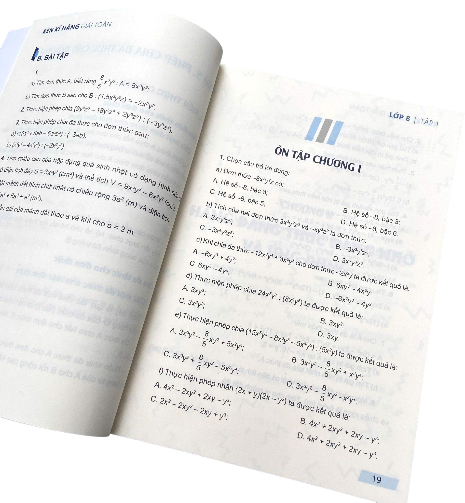 bộ rèn kĩ năng giải toán lớp 8 - tập 1