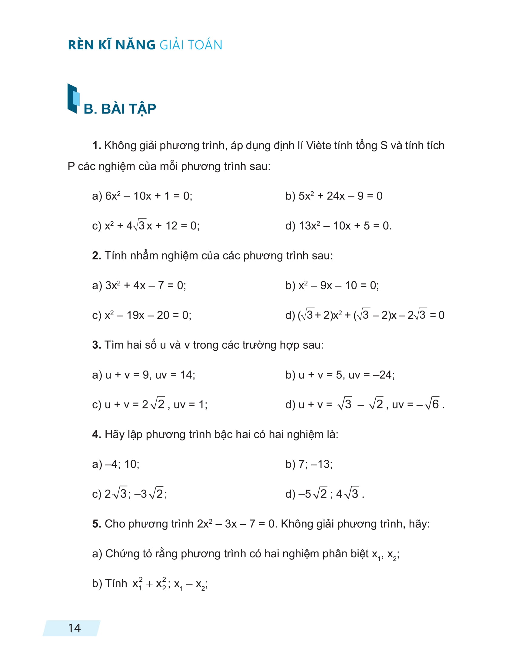 Bo
						
										
										Ren Ki Nang Giai Toan Lop 9 - Tap 2