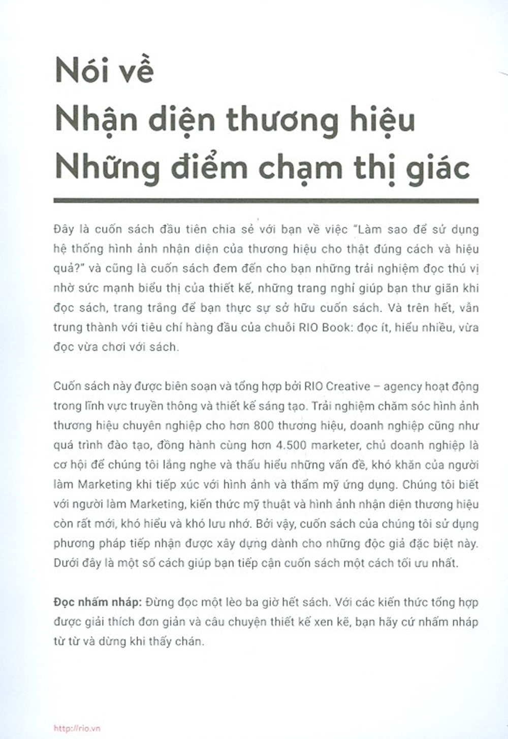 bộ rio book no.2 - nhận diện thương hiệu, những điểm chạm thị giác (tái bản 2021)