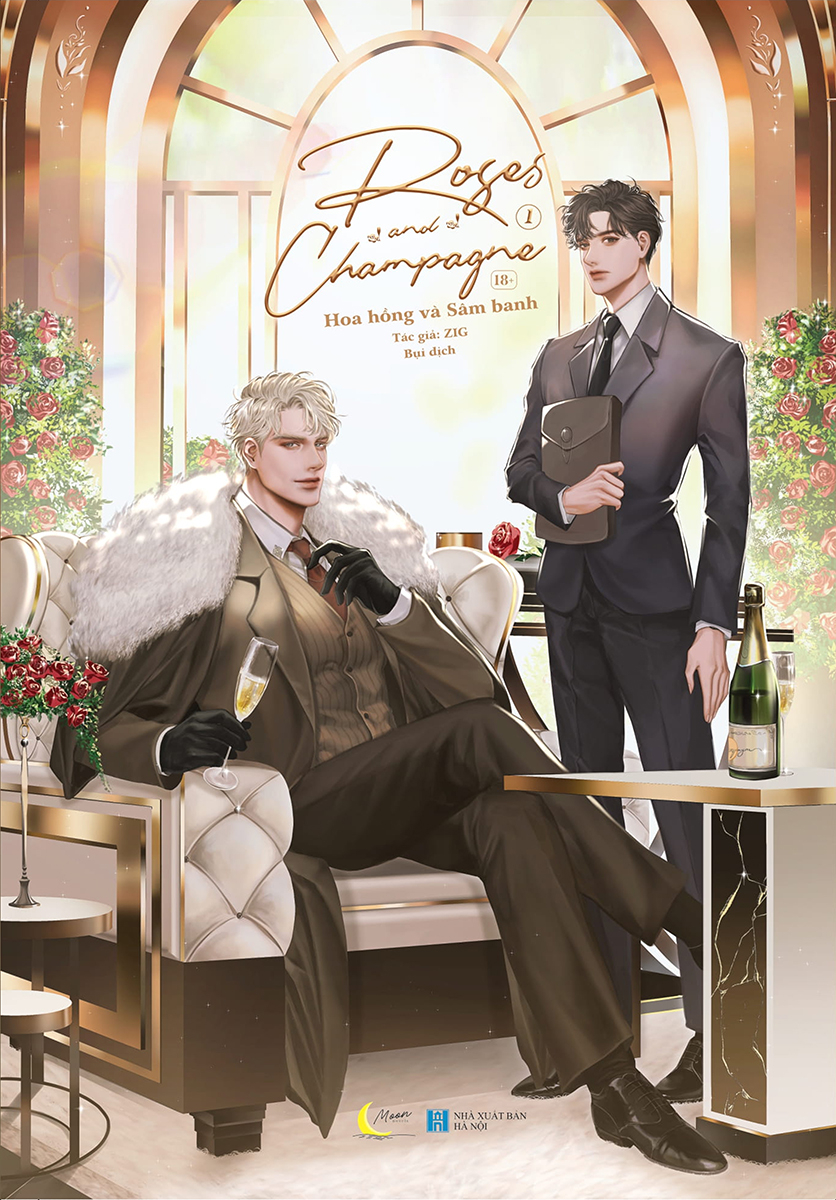 bộ roses and champagne - hoa hồng và sâm banh - tập 1 - tặng kèm postcard hai mặt bồi cứng + bookmark chibi bồi cứng