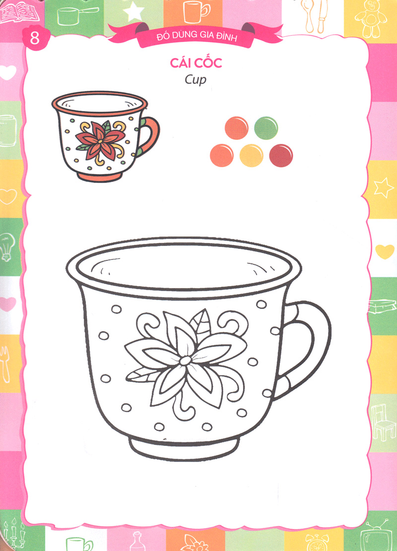 bộ sắc màu của bé - đồ dùng gia đình