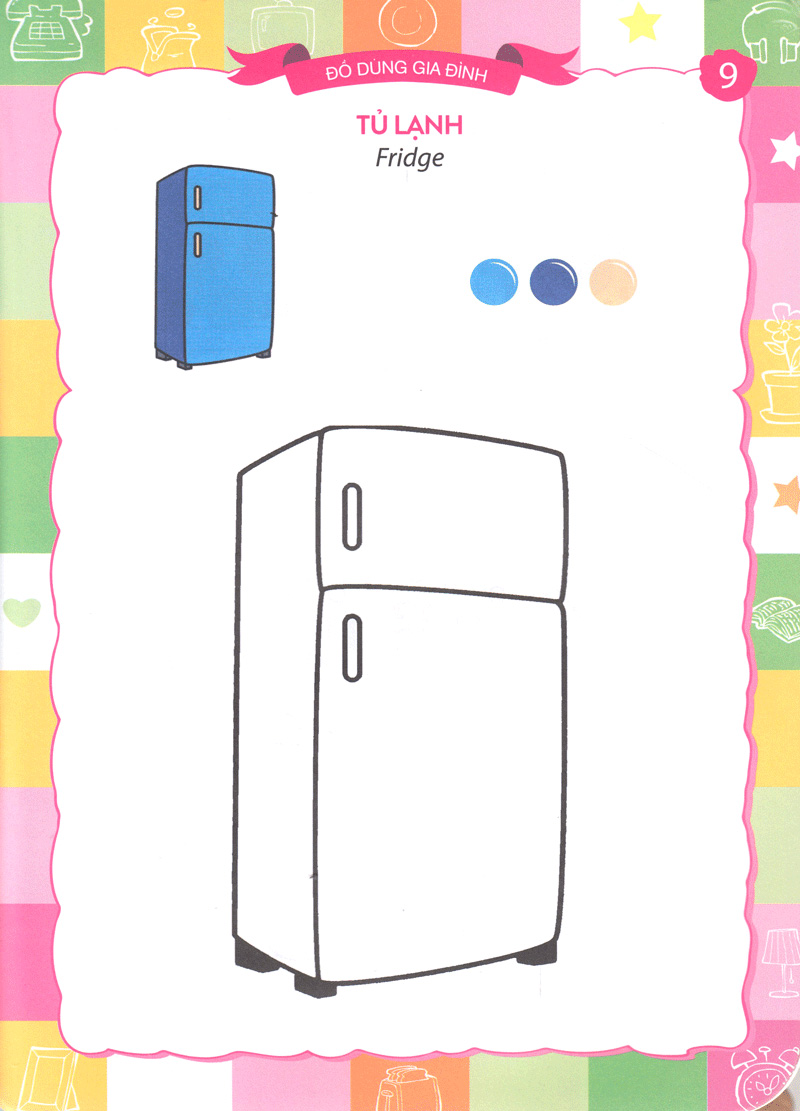 bộ sắc màu của bé - đồ dùng gia đình