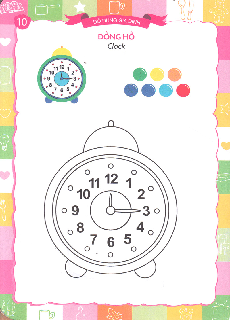 bộ sắc màu của bé - đồ dùng gia đình