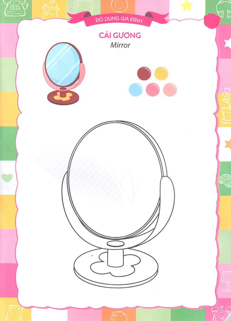 bộ sắc màu của bé - đồ dùng gia đình