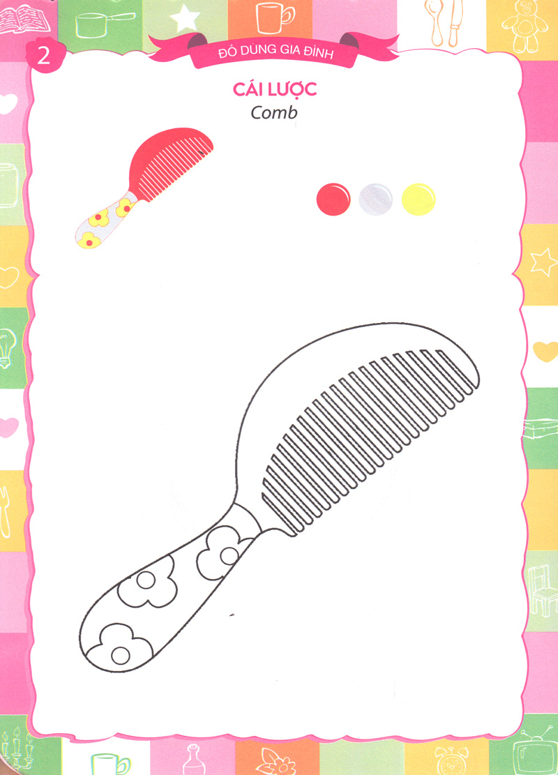 bộ sắc màu của bé - đồ dùng gia đình