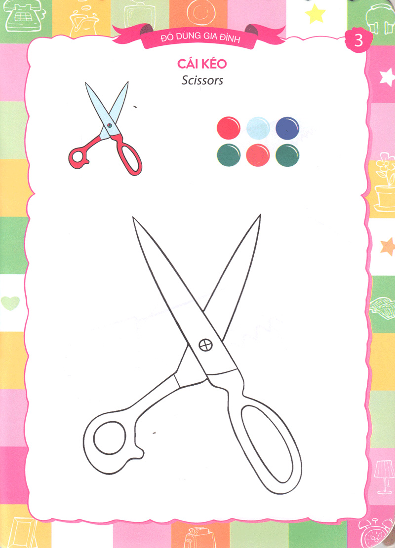 bộ sắc màu của bé - đồ dùng gia đình