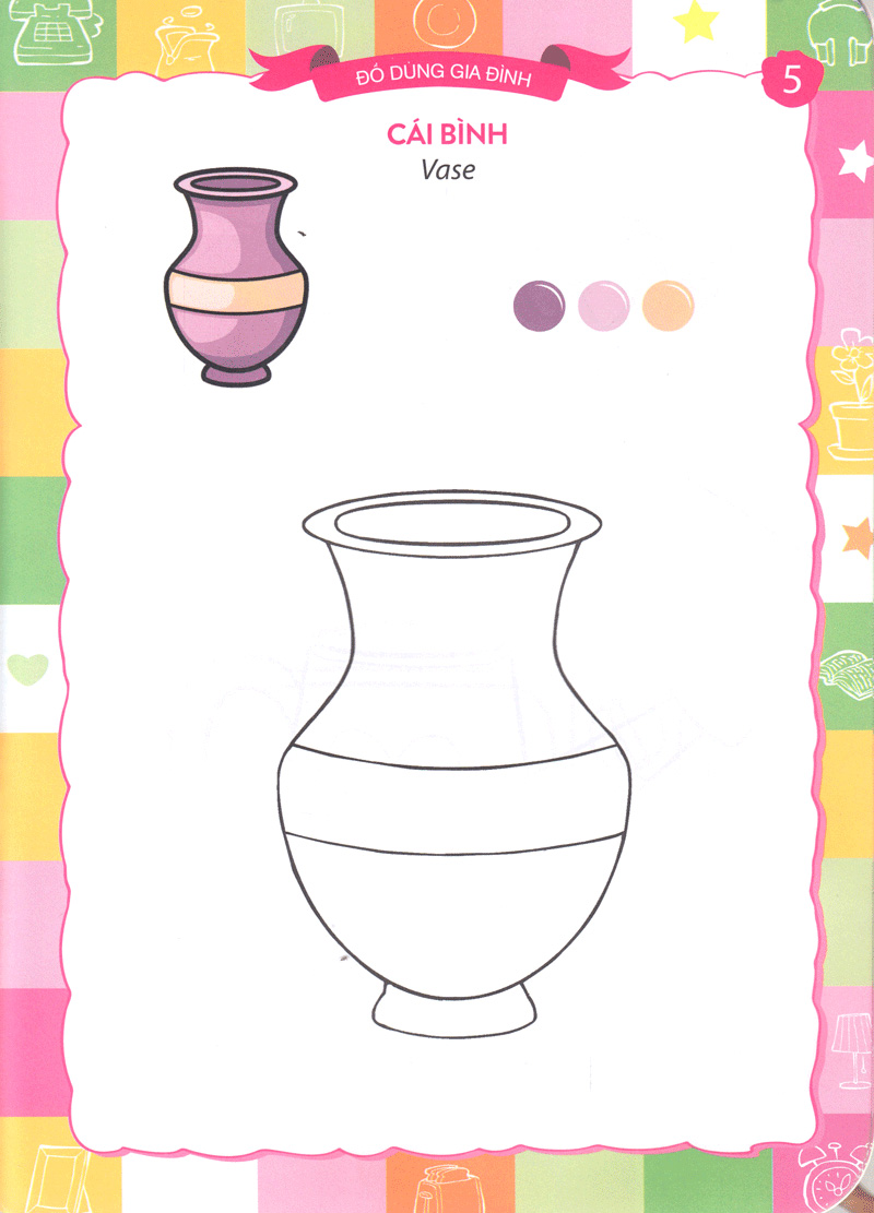 bộ sắc màu của bé - đồ dùng gia đình