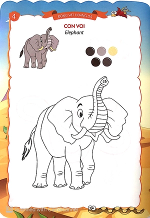 bộ sắc màu của bé - động vật hoang dã