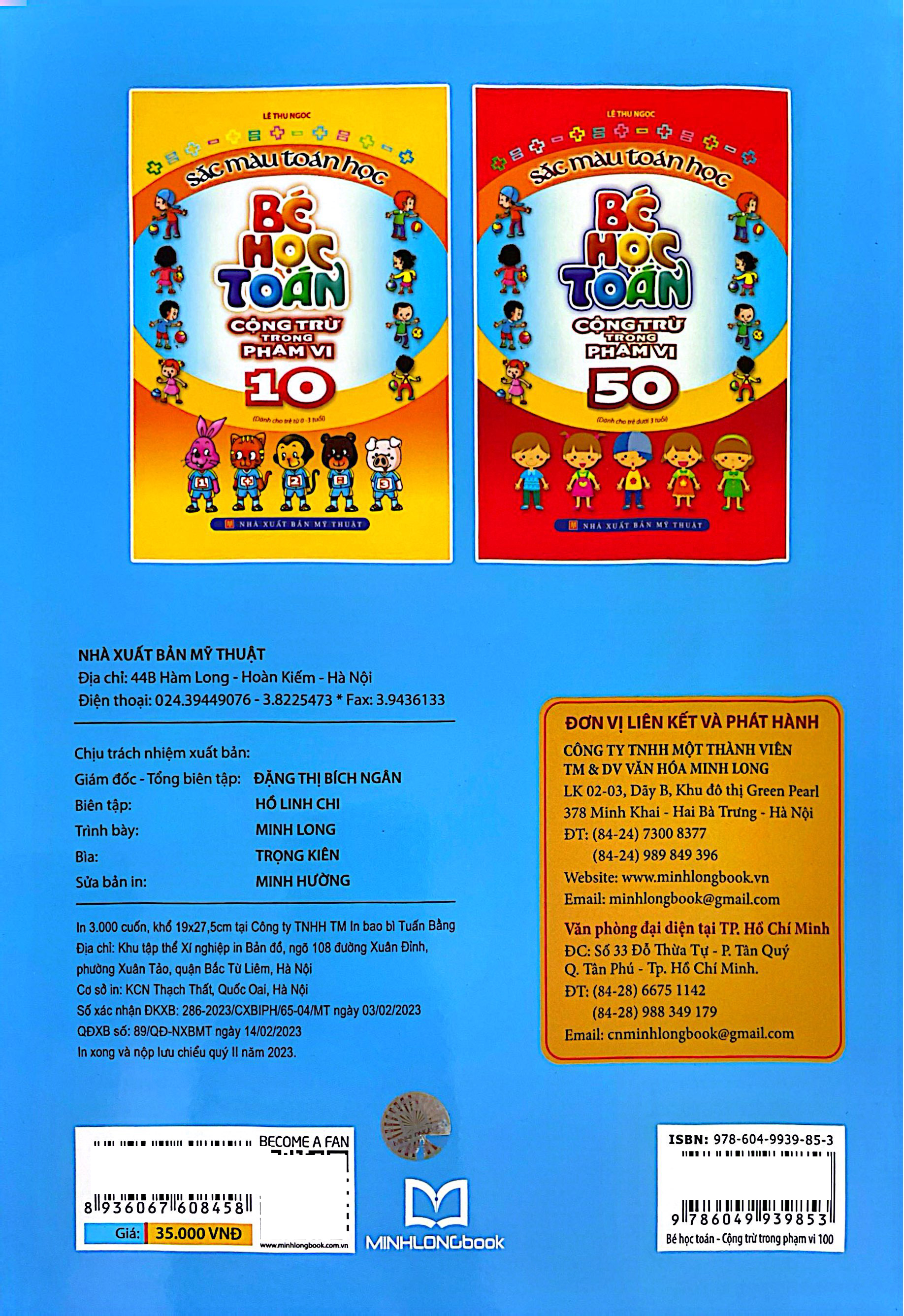 Bo
						
										
										Sac Mau Toan Hoc - Be Hoc Toan - Cong Tru Trong Pham Vi 100 (Tai Ban 2023)