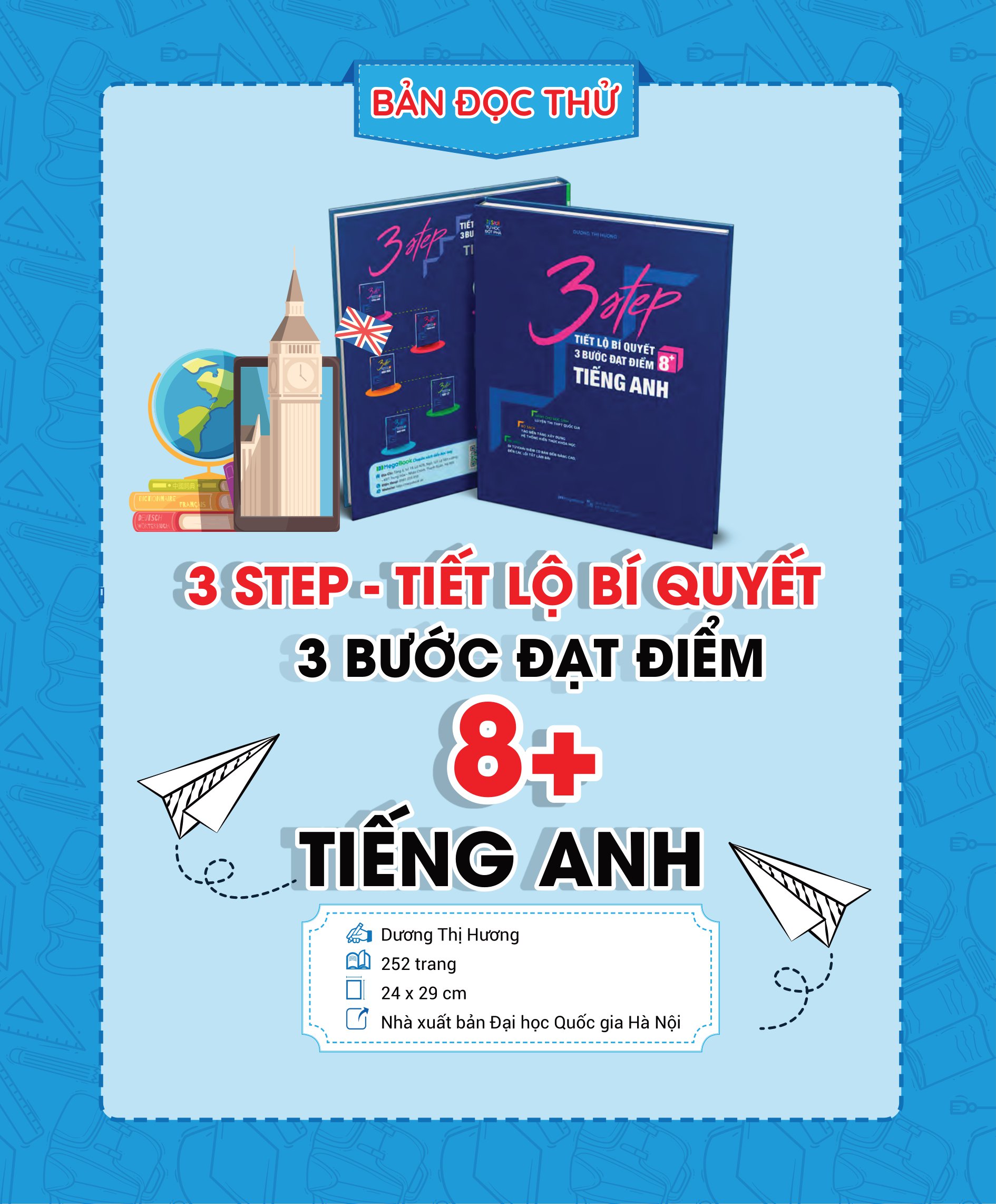 bộ sách 3 step khối a1 - tiết lộ bí quyết 3 bước đạt điểm 8+ toán - lý - anh