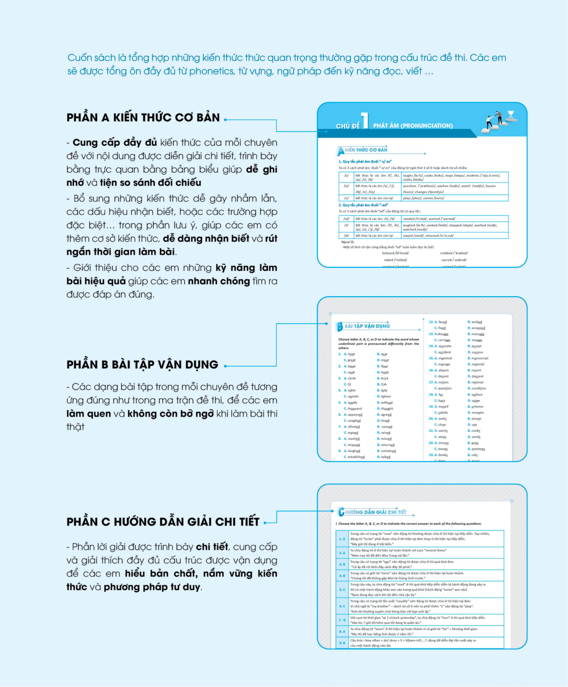 bộ sách 3 step khối d - tiết lộ bí quyết 3 bước đạt điểm 8+ toán - văn - anh