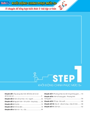 bộ sách 3 step khối d7 - tiết lộ bí quyết 3 bước đạt điểm 8+ toán - hóa - anh