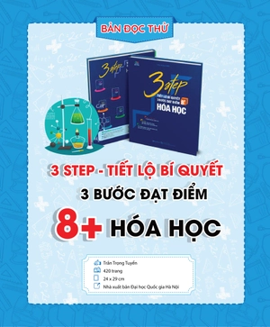 bộ sách 3 step khối d7 - tiết lộ bí quyết 3 bước đạt điểm 8+ toán - hóa - anh