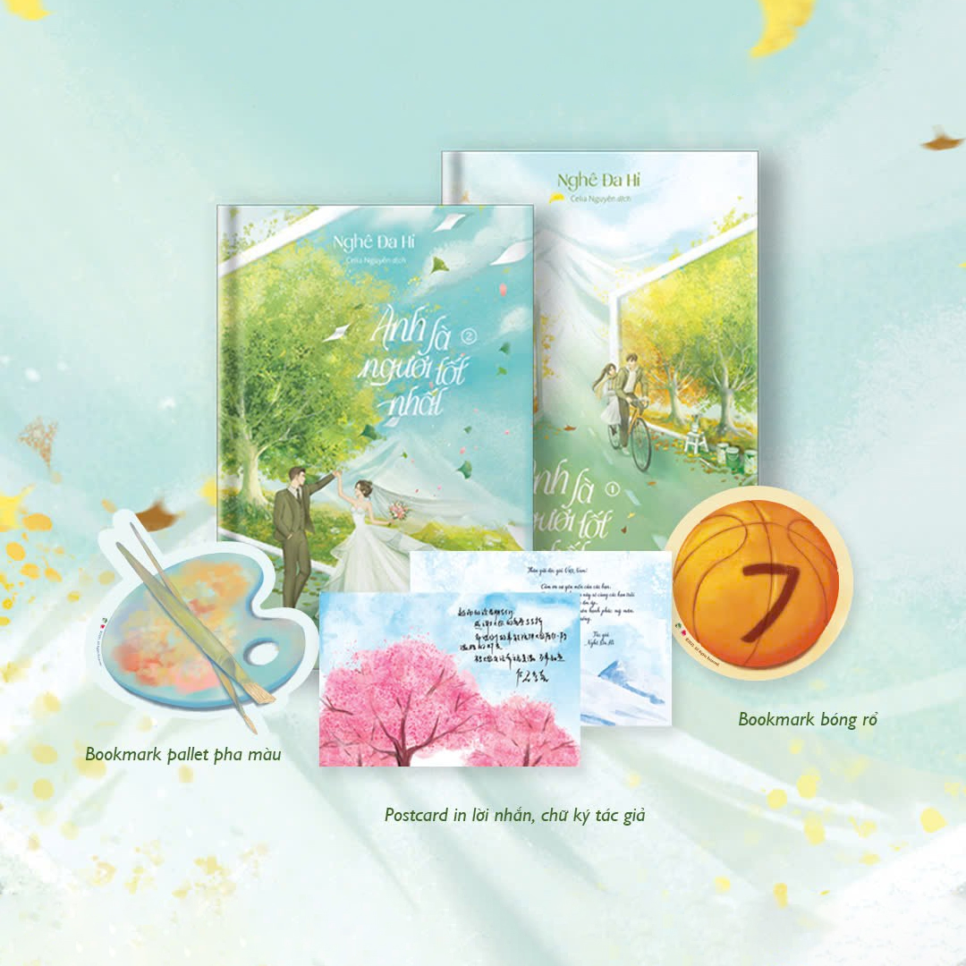 Bo Sach Anh La Nguoi Tot Nhat - Tap 1 + Tap 2 (Bo 2 Tap) - Tang Kem Bookmark Pallet Pha Mau + Bookmark Bong Ro + Postcard