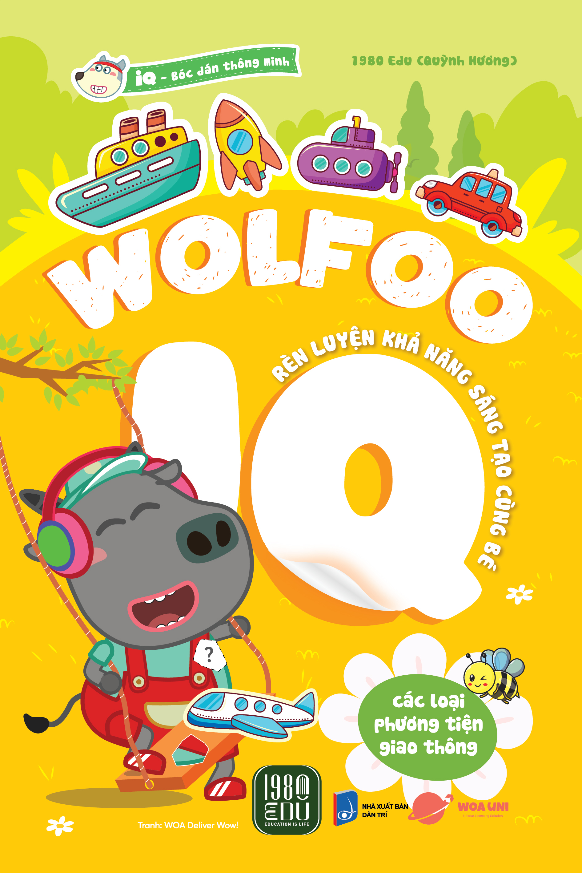 bộ sách bóc dán thông minh - wolfoo iq rèn luyện khả năng sáng tạo cùng bé (bộ 6 cuốn)