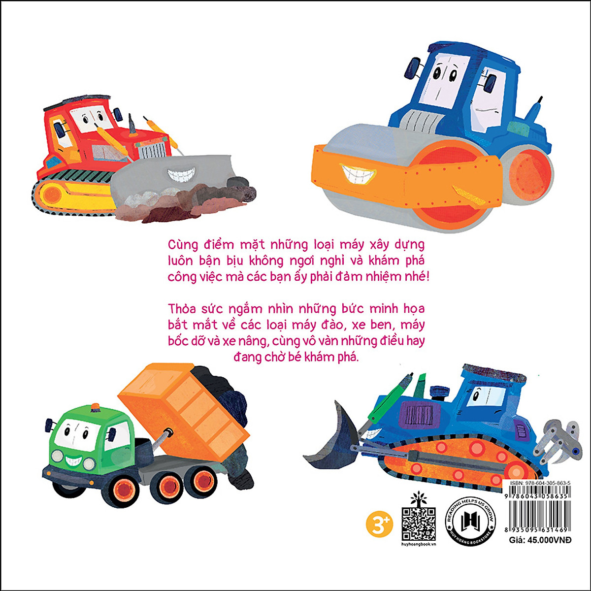bộ sách busy machines + puzzle activity - digger: máy đào đất (song ngữ anh - việt) - kèm mô hình lắp ghép