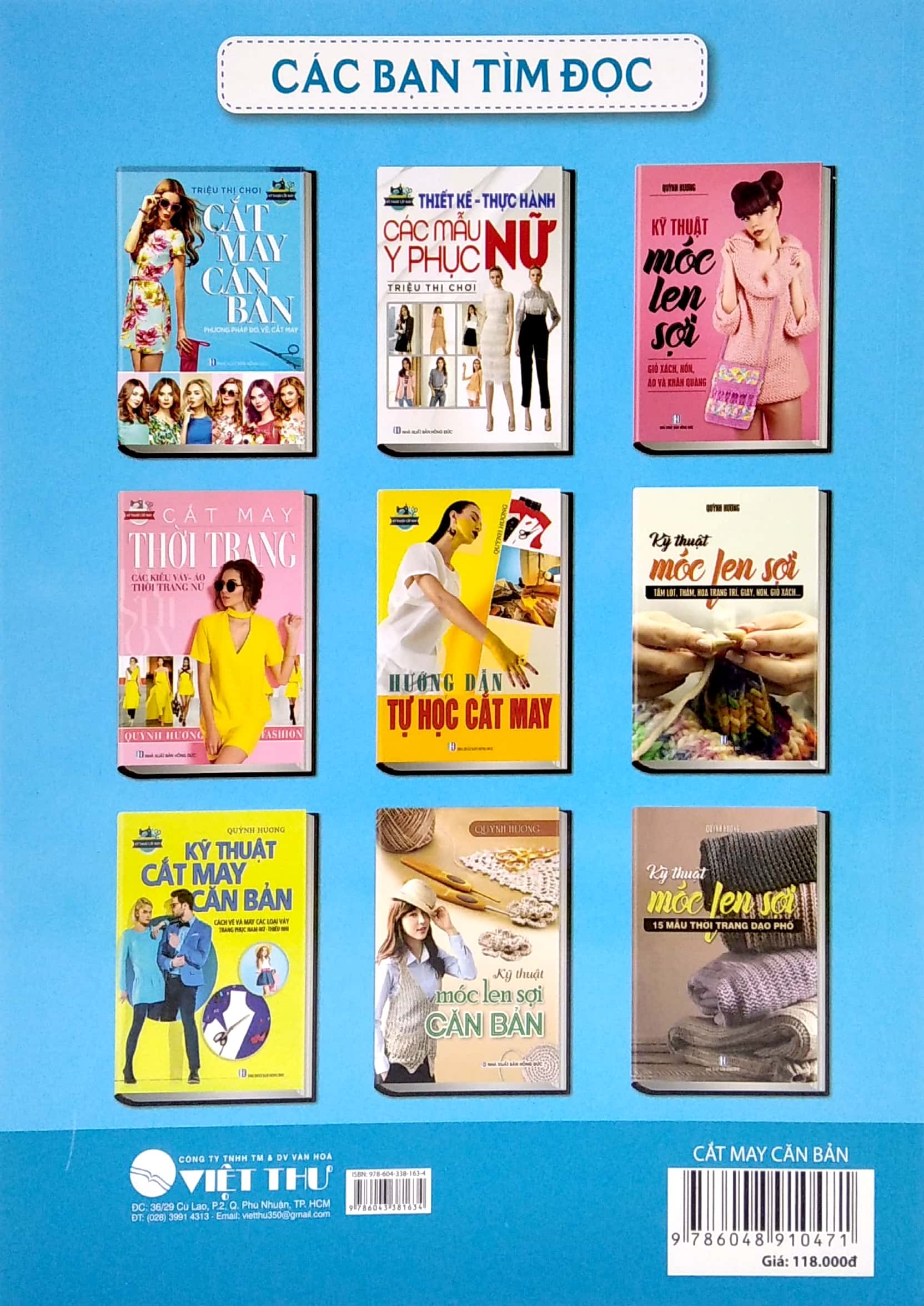 bộ sách cắt may cho người bắt đầu tự học đến nâng cao (bộ 5 cuốn)